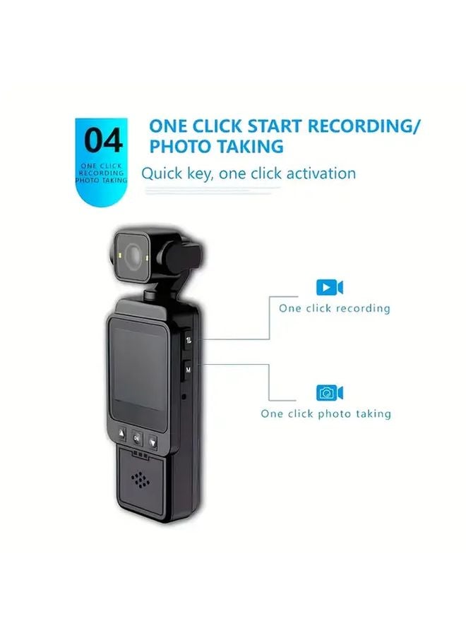 Sports Camera 32GB 1080P Wearable With 1 54 Inch Color Screen And 360 Rotating Stabilizer - Image 5